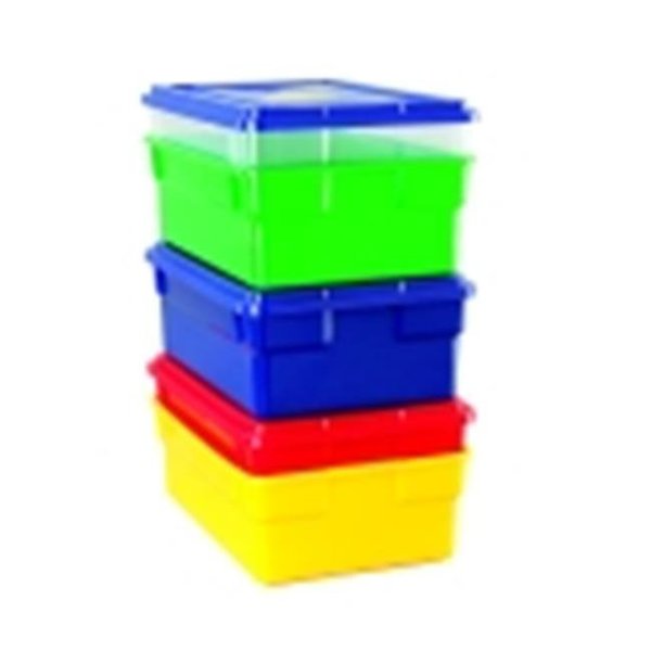 School Smart School Smart 16 L x 6 D x 11 W in. Storage Box With Lid; Yellow 276844